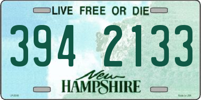 NH license plate 3942133