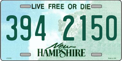NH license plate 3942150