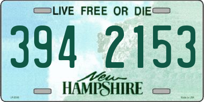 NH license plate 3942153