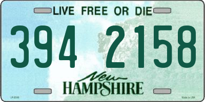 NH license plate 3942158