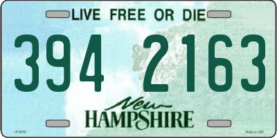 NH license plate 3942163