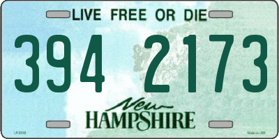 NH license plate 3942173