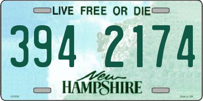 NH license plate 3942174
