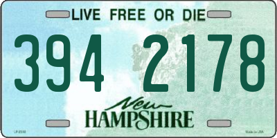 NH license plate 3942178