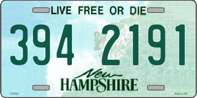 NH license plate 3942191