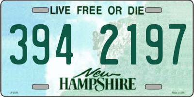 NH license plate 3942197