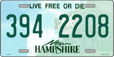 NH license plate 3942208