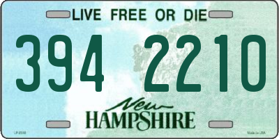 NH license plate 3942210