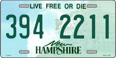 NH license plate 3942211