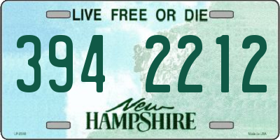 NH license plate 3942212