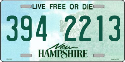 NH license plate 3942213