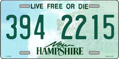 NH license plate 3942215
