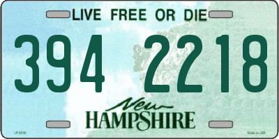 NH license plate 3942218