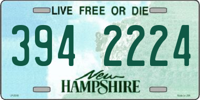 NH license plate 3942224