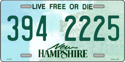 NH license plate 3942225