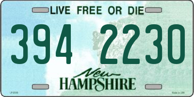 NH license plate 3942230
