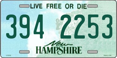 NH license plate 3942253