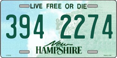 NH license plate 3942274