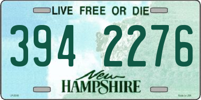 NH license plate 3942276