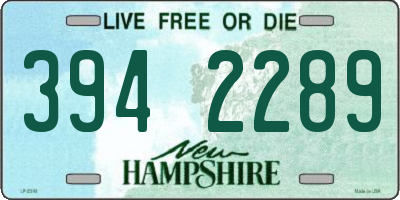NH license plate 3942289