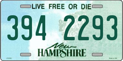 NH license plate 3942293