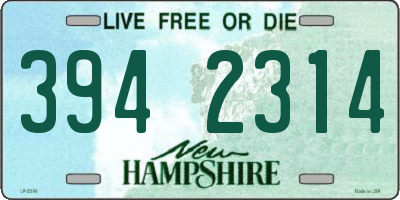 NH license plate 3942314