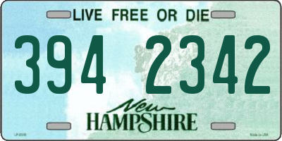 NH license plate 3942342