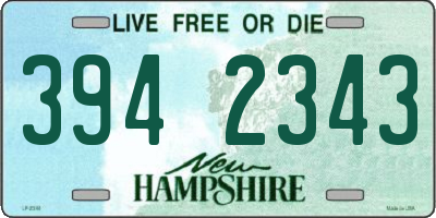 NH license plate 3942343