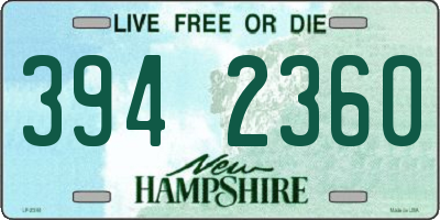 NH license plate 3942360