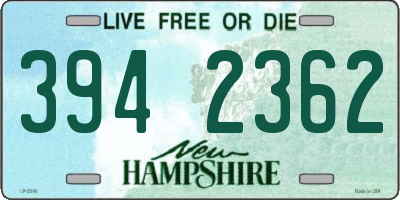 NH license plate 3942362