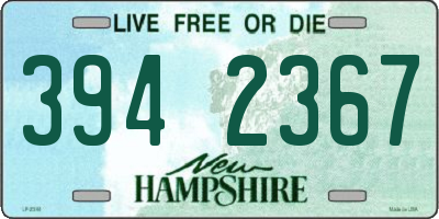NH license plate 3942367