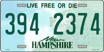 NH license plate 3942374
