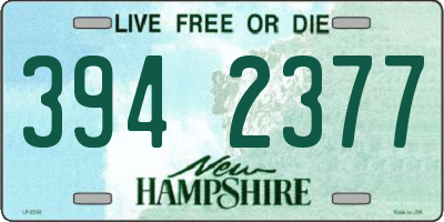 NH license plate 3942377