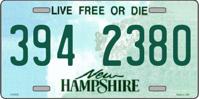 NH license plate 3942380