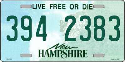 NH license plate 3942383