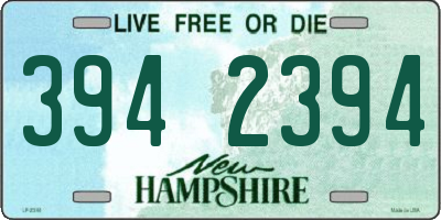 NH license plate 3942394