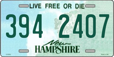 NH license plate 3942407