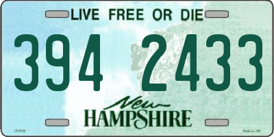 NH license plate 3942433
