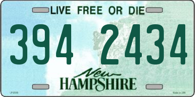 NH license plate 3942434