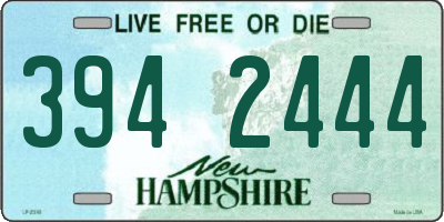NH license plate 3942444