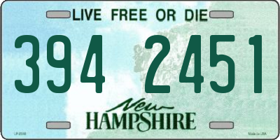 NH license plate 3942451