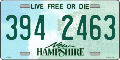 NH license plate 3942463