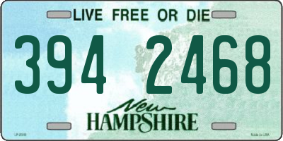 NH license plate 3942468