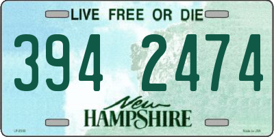 NH license plate 3942474