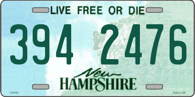 NH license plate 3942476