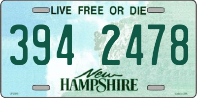 NH license plate 3942478