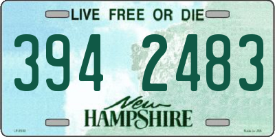 NH license plate 3942483