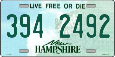 NH license plate 3942492