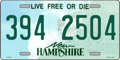 NH license plate 3942504