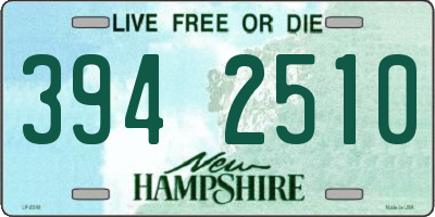 NH license plate 3942510